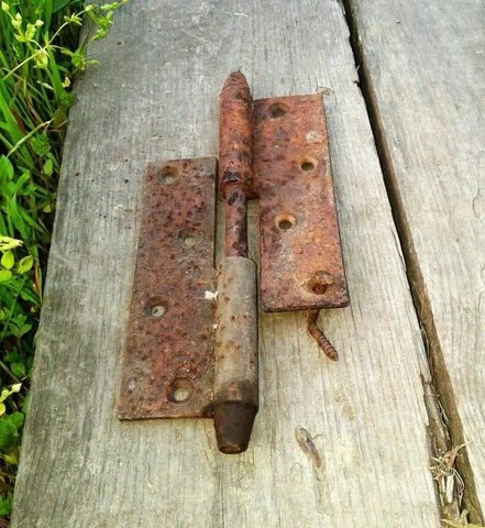 Antique Door Hinge Rusty Metal Old Hardware Rustic Decor Vintage Cover