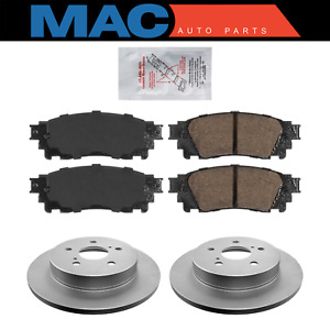 Rear Ceramic Pads & Coated Rotors FOR 2015-2021 TOYOTA AVALON CAMRY NX200T NX300