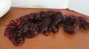 Set di 3 ESTENSIONI CAPELLI CODA DI CAVALLO ROSSO SCURO~Halloween - Foto 1 di 4