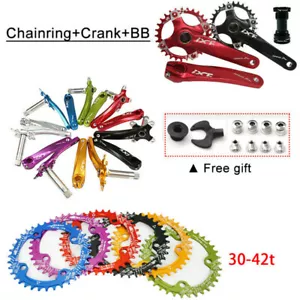 30-42T 104bcd MTB Bike Crankset 170mm Crank Arm Bottom Bracket Chainrings - Picture 1 of 15