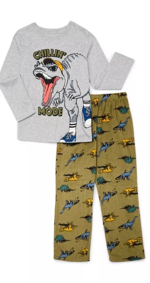 Conjunto de pijama de 2 piezas Wonder Nation para niños Dino Chillin talla XS 4/5 NUEVO CON ETIQUETAS Foto 1 de 1