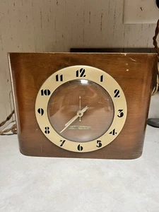 Vintage Seth Thomas antique 1930’s Art Deco Wall Mantle RODSON Clock Wood RARE - Picture 1 of 15