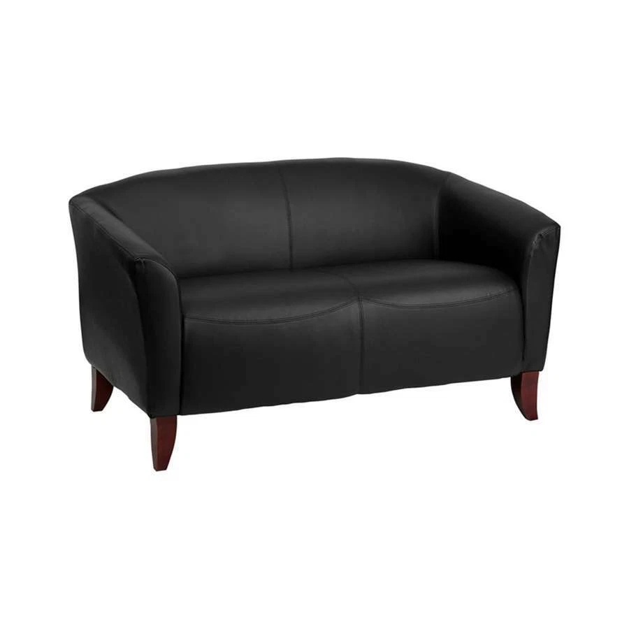 Flash Furniture Imperial Leather Loveseat - Black 52inWx29inDx29inH 1112BK