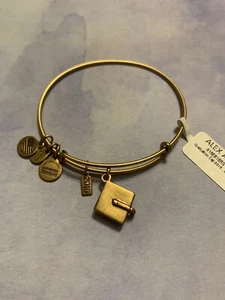 Alex and Ani ABSCHLUSSKAPPE Damen Bettelarmreif Armband - Rafaelian Gold - Bild 1 von 3