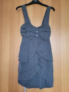 WalG Dress Size M/L Grey With Black Stripes - Picture 1 of 2