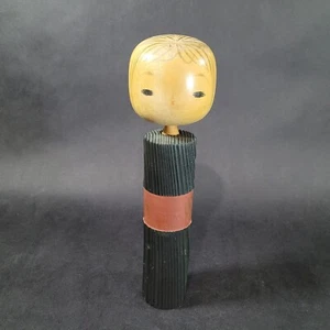 Vintage Kokeshi japanische Puppe Künstler Ryozo Tsujita signiert handbemalt Holz 10 Zoll - Bild 1 von 13