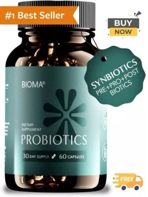 Bioma 3 en 1 Probióticos para la salud intestinal para el control del peso y la salud digestiva 60 C Foto 1 de 4