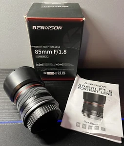 Benoison Medium Telephoto Lens 85mm F/1.8 Aspherical For Cannon EOS - Picture 1 of 4