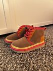 UGG Neumel II New Toddler Tan With Pink Trim Zippered Chukka Boots Size US 11