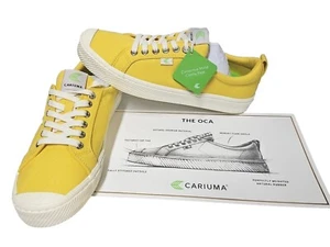 Cariuma Oca Low Yellow Canvas Sneakers Shoes Lace Up Womens Sz 10.5  Men 9 NWOB  - Picture 1 of 15