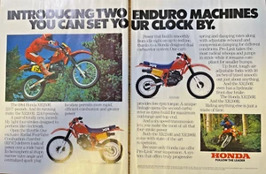 1984 Vintage Magazine Advertisement Honda Enduro Motorcycles XR250R & XR200R - Picture 1 of 1