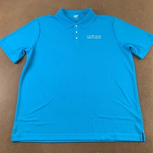 Lands End Colony Hotel Men's XL Blue Short Sleeve Embroidered Polo New *Flaw - Picture 1 of 10