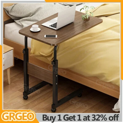Portable Over Bed Chair Table Hospital Overbed Height Adjustable Laptop Tray UK - Image 1 of 4
