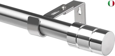 Tiemlet Asta per tende, lunghezza 64-181 cm, con due supporti, asta per tenda - Immagine 1 di 4