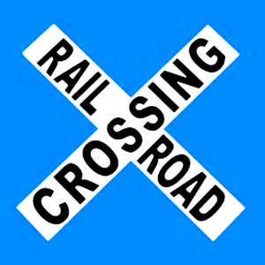 Letrero de cruce de ferrocarril | Aluminio de 18 pulgadas | Interior o exterior | Hecho en EE. UU. - Imagen 1 de 5