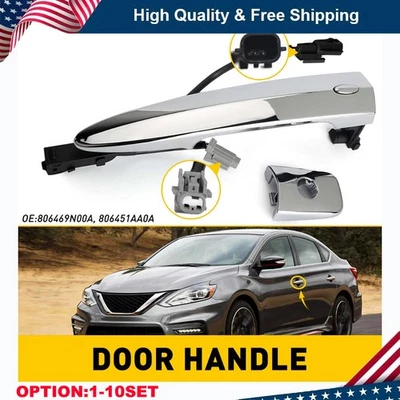 Front Driver Side Outside Chrome Door Handle for 2009-2014 Nissan Maxima 1-10X - Image 1 of 4