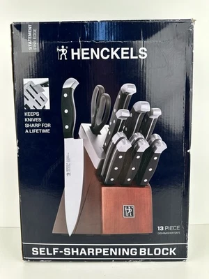 NUEVO Juego de bloques de cuchillos autoafilables Henckels Statement 13 piezas: acero inoxidable Foto 1 de 4