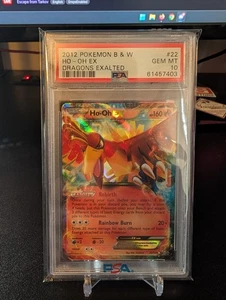 Pokémon Black And White Dragons Exalted Ho-Oh EX 22/124 PSA 10 - Picture 1 of 2