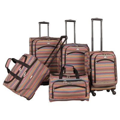 American Flyer Gold Coast 5-Piece Spinner Luggage Set Pink Luggage Set 5 Pc - Image 1 of 4