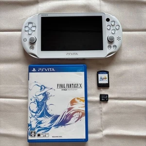 Sony PS Vita Console White PCH-2000 Final Fantasy X/X-2 USED Japan Free Shipping - Picture 1 of 18