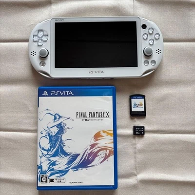 Sony PS Vita Console White PCH-2000 Final Fantasy X/X-2 USED Japan Free Shipping - Image 1 of 4