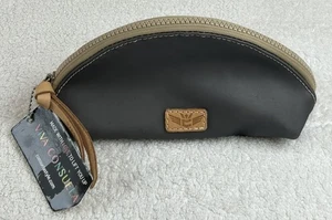 NUEVO CON ETIQUETAS CONSUELA Bolsa de Cosméticos Maquillaje Maquillaje Cúpula Gris Ahumado/Pizarra Mediana con Cremallera - Imagen 1 de 14