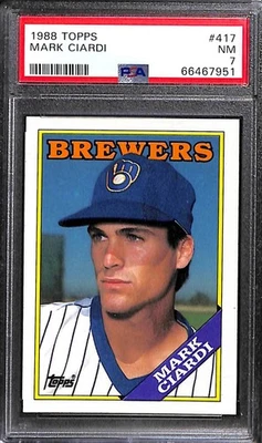 1988 TOPPS #417 MARK CIARDI PSA 7 NM 66467951  - Image 1 of 3