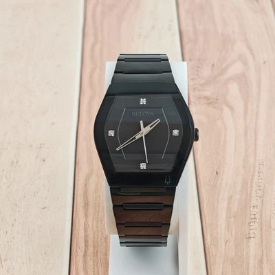 Bulova Gemini Black Crystal Accent Stainless Steel 98D177 Men's Watch 40MM - Image 1 of 4