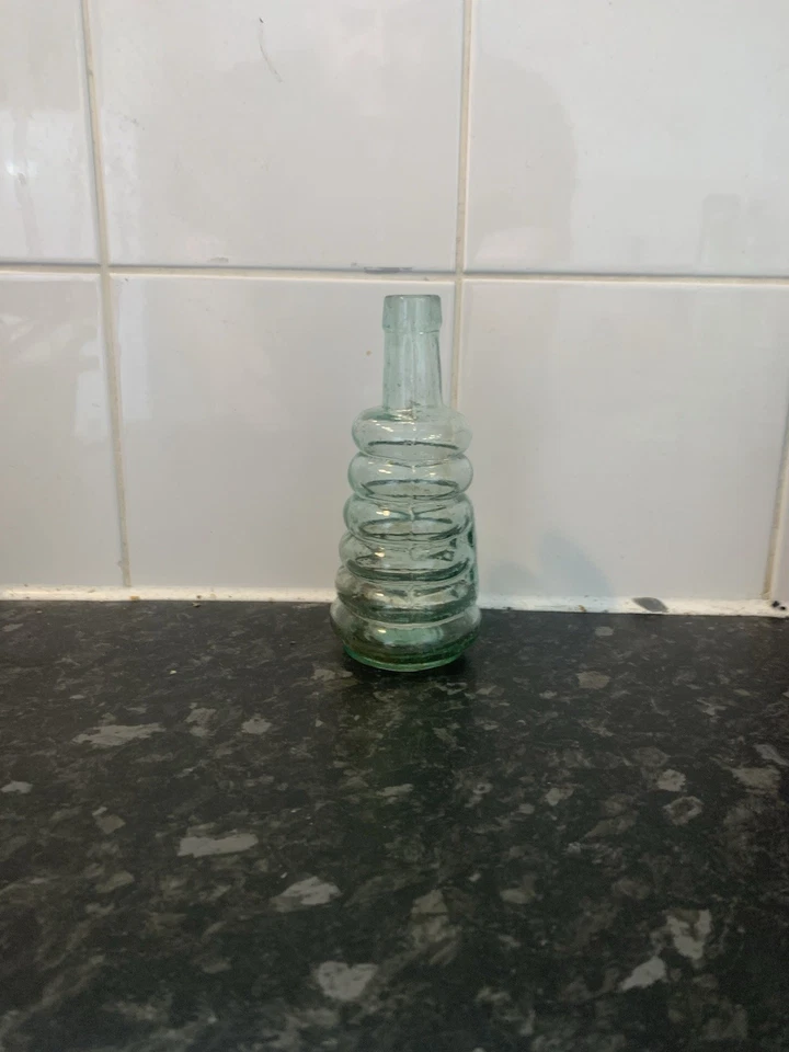 Beehive Aqua Glass Sauce Bottle Victorian Found Mudlarking Vintage Antique - Image 1 of 1