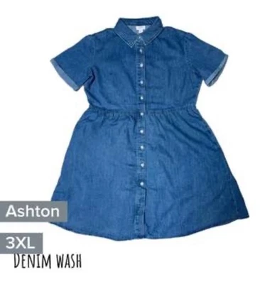 Nuevo con etiquetas Vestido Vaquero Lularoe 3XL Sin Elástico Talla ¡Lindo! Se adapta como 2x Foto 1 de 2