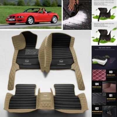 For BMW Z3 Z4 Car Floor Mats Luxury Custom Waterproof Carpets Liners Auto Pads Foto 1 de 4