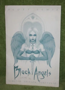 Scott Lewis Black Angels Portfolio 11x17 Limited Edition #419/1000 6 Prints - Bild 1 von 8