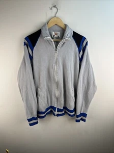 Vintage Wilson Full Zip Sweatshirt Adult Large Gray Full Zip Acrylic Men A93 - Picture 1 of 9