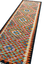 Tribal Veg dye HandMade Kilim Area Rug 2.3x6.6 RUNNER