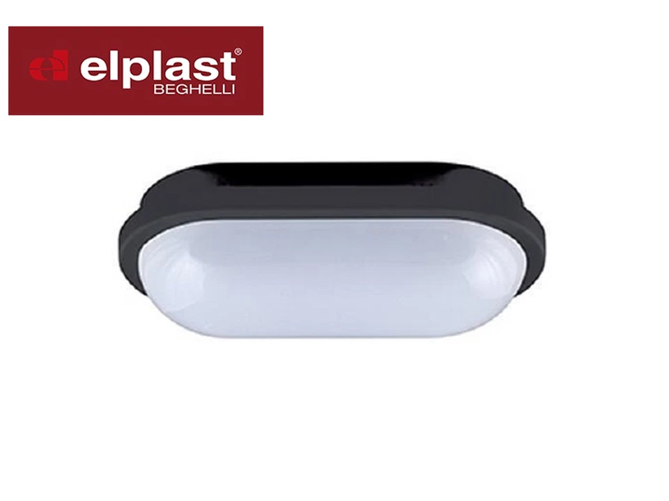 ELPLAST BEGHELLI 75427 Plafoniera GEO LED 20W IP65 Ovale NERA 4000K APPLIQUE - Immagine 1 di 1