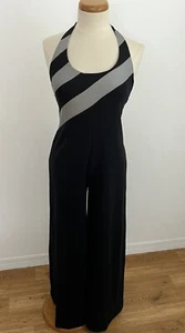 Mono vintage años 70 Hollywood para mujer 13 estilo halter pierna ancha discoteca sin espalda - Imagen 1 de 11