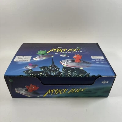 TOTALMENTE NUEVA EXHIBICIÓN OVNI Verde Alien Pull Back and Go Juguete Vehículo de Plástico 2" Russ Foto 1 de 4