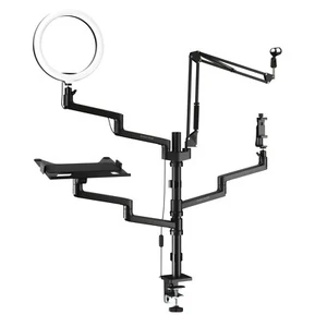 Diablo Vlogger Kit de Démarrage Support Microphone Support Moniteur Support Téléphone Lumière LED - Photo 1/13