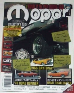 MOPAR COLLECTORS GUIDE 2005 FEB - 1966 A/FX FOUND, '70 ROAD RUNNER, HEMI CHALL* - Imagen 1 de 1