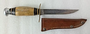 Hollow Ground Fixed Blade Knife Solingen Germany 3.5" Blade Vintage - Picture 1 of 15
