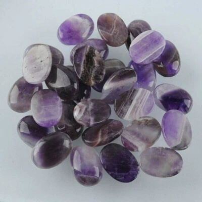 Cabujón CAB de cuentas ovaladas de amatistas de piedra natural de 15x20 mm 30 piezas para joyería sin agujero Foto 1 de 2
