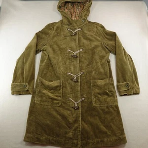 American Eagle Jacket Women Large Olive Green Chore Barn Flannel Lined Corduroy - Picture 1 of 12