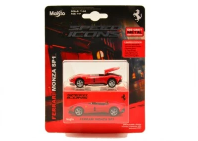 MODELLINO AUTO STATICO MAISTO FERRARI MONZA SP-1 CABRIOLET ROSSO SCALA 1:64 - Immagine 1 di 4