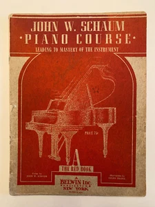 John Schaum PIANO Course The Red Book Leading to Mastery of Instrument 1945 - Picture 1 of 3