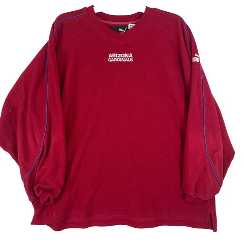 Puma Arizona Cardinals Maroon Fleece Pullover Sweater Vintage 7395 Cover