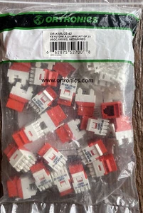Ortronics Keystone RJ25-42 OR-KSRJ25-42 6P6C 180 DEG Kit Of 25 Medium Red - Bild 1 von 1