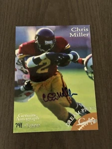 1997 Genuine Article Dream Picks Autographs /5000 M9 CHRIS MILLER Signed Auto RC - Picture 1 of 2