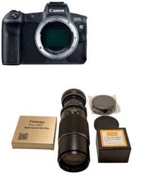 Canon EOS R-mount adapted SEARS 300 mm F/5.5 Telephoto Prime Lens. - Image 1 of 4