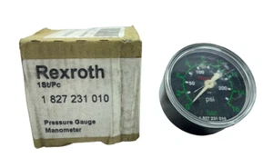 Rexroth 1827231010 0-16 bar Pressure Gauge 0-200 PSI Manometer G1/4 Connection - Picture 1 of 14