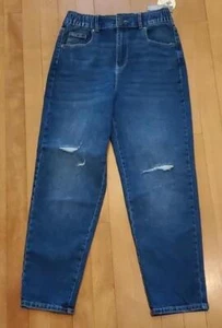 Girls Colorful Planet Mom Balloon Jeans Size Large 10/12 Elastic Waistband NWT - Picture 1 of 1